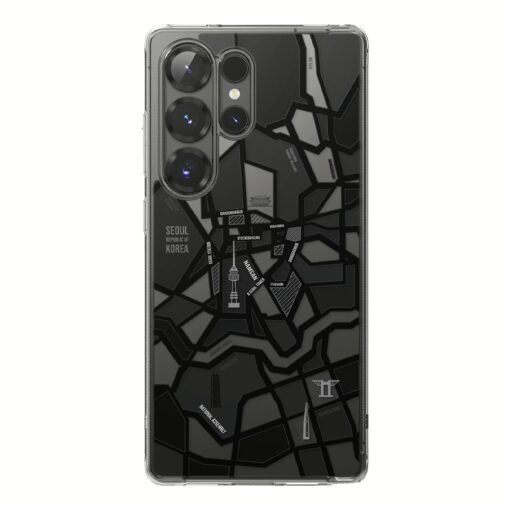 Ringke รุ่น Fusion Design - เคส Galaxy S25 Ultra - สี Seoul Map Black - Image 2