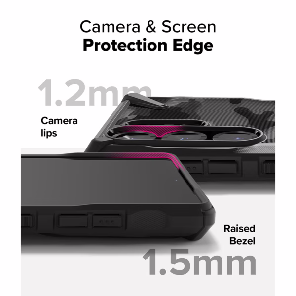 Ringke รุ่น Fusion X Design - เคส Galaxy S25 Ultra - สี Camo Black