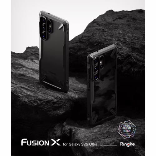 Ringke รุ่น Fusion X Design - เคส Galaxy S25 Ultra - สี Camo Black