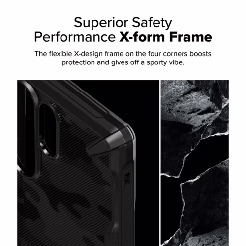 Ringke รุ่น Fusion X Design - เคส Galaxy S25 Ultra - สี Camo Black