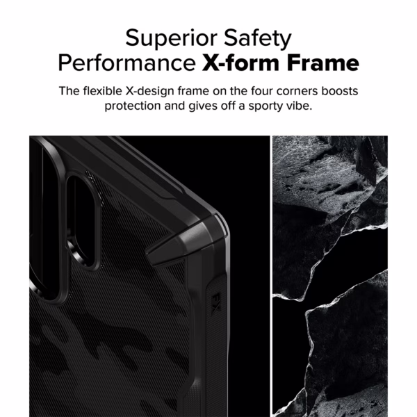 Ringke รุ่น Fusion X Design - เคส Galaxy S25 Ultra - สี Camo Black