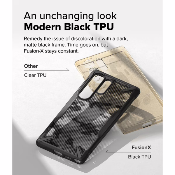 Ringke รุ่น Fusion X Design - เคส Galaxy S25 Ultra - สี Camo Black