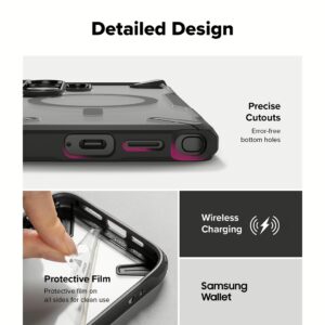 Ringke รุ่น Fusion X Magnetic - เคส Galaxy S25 Ultra - สี Black
