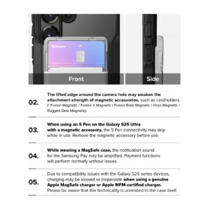 Ringke รุ่น Fusion X Magnetic - เคส Galaxy S25 Ultra - สี Black