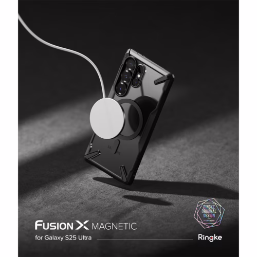 Ringke รุ่น Fusion X Magnetic - เคส Galaxy S25 Ultra - สี Black