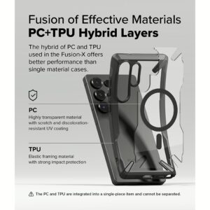 Ringke รุ่น Fusion X Magnetic - เคส Galaxy S25 Ultra - สี Black