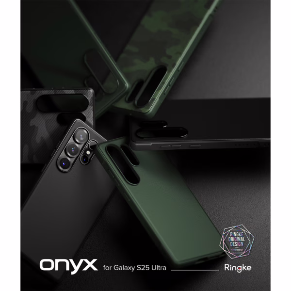 Ringke รุ่น Onyx Design - เคส Galaxy S25 Ultra - สี Camo Black