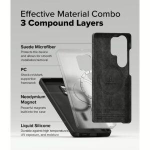 Ringke รุ่น Silicone Magnetic - เคส Galaxy S25 Ultra - สี Black 29 Ringke รุ่น Silicone Magnetic - เคส Galaxy S25 Ultra - สี Black