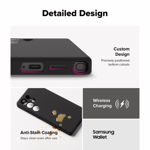 Ringke รุ่น Silicone Magnetic - เคส Galaxy S25 Ultra - สี Black