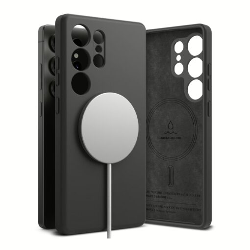 Ringke รุ่น Silicone Magnetic - เคส Galaxy S25 Ultra - สี Black - Image 4
