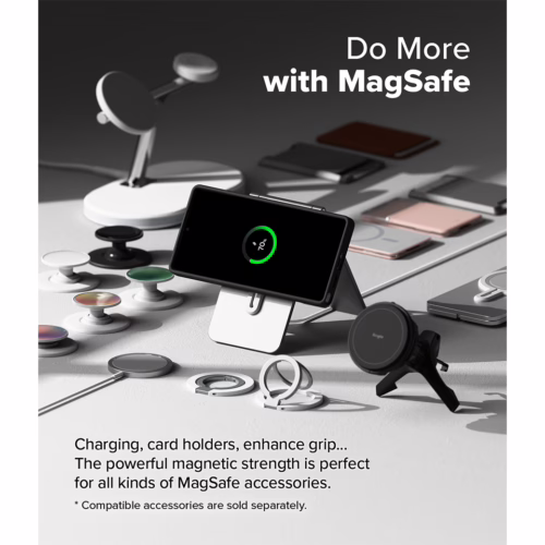 Ringke รุ่น Silicone Magnetic - เคส Galaxy S25 Ultra - สี Black