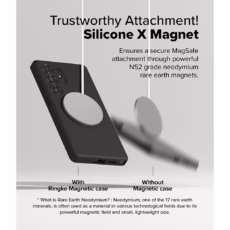 Ringke รุ่น Silicone Magnetic - เคส Galaxy S25 Ultra - สี Black