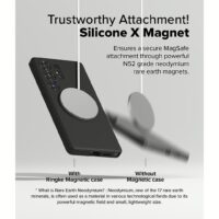 Ringke รุ่น Silicone Magnetic - เคส Galaxy S25 Ultra - สี Black