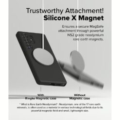 Ringke รุ่น Silicone Magnetic - เคส Galaxy S25 Ultra - สี Black