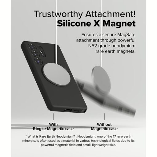 Ringke รุ่น Silicone Magnetic - เคส Galaxy S25 Ultra - สี Black - Image 8