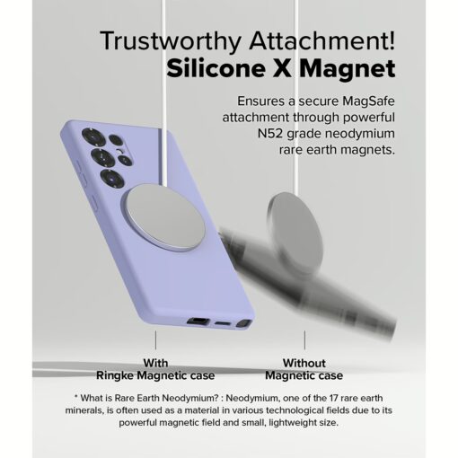 Ringke รุ่น Silicone Magnetic - เคส Galaxy S25 Ultra - สี Lavender - Image 7