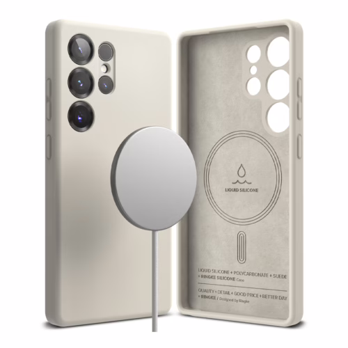 Ringke รุ่น Silicone Magnetic - เคส Galaxy S25 Ultra - สี Stone