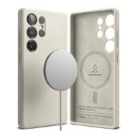 Ringke รุ่น Silicone Magnetic - เคส Galaxy S25 Ultra - สี Stone