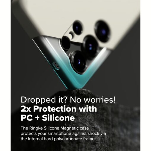 Ringke รุ่น Silicone Magnetic - เคส Galaxy S25 Ultra - สี Stone - Image 9