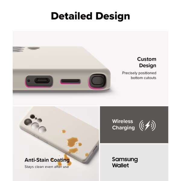 Ringke รุ่น Silicone Magnetic - เคส Galaxy S25 Ultra - สี Stone