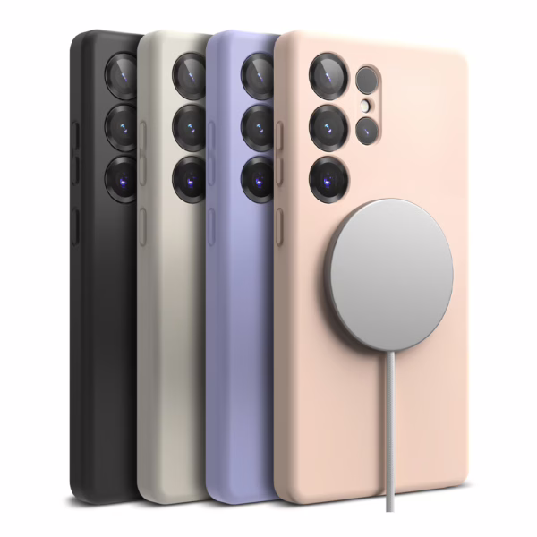 Ringke รุ่น Silicone Magnetic - เคส Galaxy S25 Ultra - สี Stone