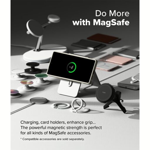 Ringke รุ่น Silicone Magnetic - เคส Galaxy S25 Ultra - สี Stone - Image 6