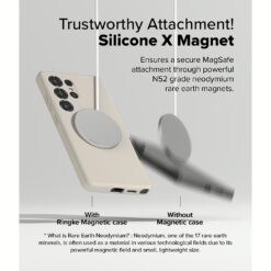 Ringke รุ่น Silicone Magnetic - เคส Galaxy S25 Ultra - สี Stone