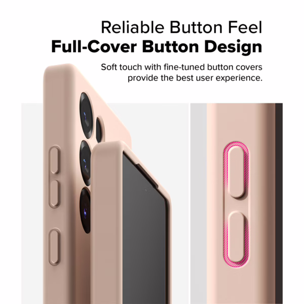 Ringke รุ่น Silicone Magnetic - เคส Galaxy S25 Ultra - สี Pink Sand