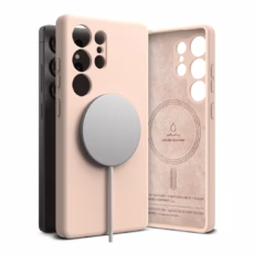 Ringke รุ่น Silicone Magnetic - เคส Galaxy S25 Ultra - สี Pink Sand