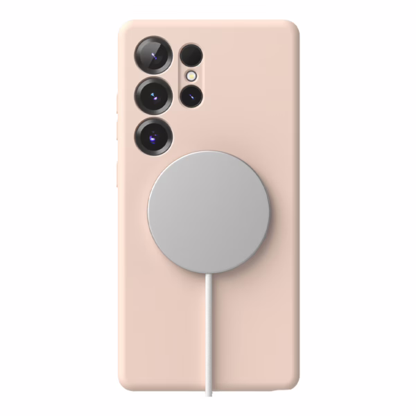 Ringke รุ่น Silicone Magnetic - เคส Galaxy S25 Ultra - สี Pink Sand