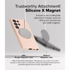 Ringke รุ่น Silicone Magnetic - เคส Galaxy S25 Ultra - สี Pink Sand