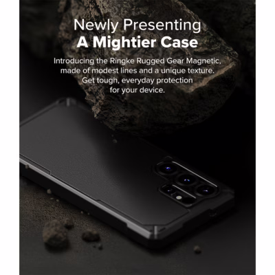 Ringke รุ่น Rugged Gear Magnetic - เคส Galaxy S25 Ultra - สี Black