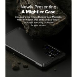Ringke รุ่น Rugged Gear Magnetic - เคส Galaxy S25 Ultra - สี Black