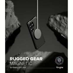 Ringke รุ่น Rugged Gear Magnetic - เคส Galaxy S25 Ultra - สี Black