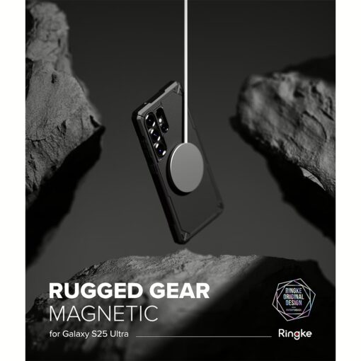 Ringke รุ่น Rugged Gear Magnetic - เคส Galaxy S25 Ultra - สี Black - Image 6