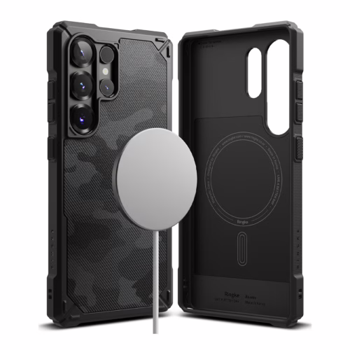 Ringke รุ่น Rugged Gear Magnetic - เคส Galaxy S25 Ultra - สี Camo Black