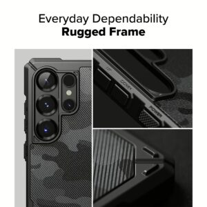 Ringke รุ่น Rugged Gear Magnetic - เคส Galaxy S25 Ultra - สี Camo Black