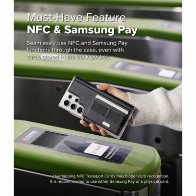 Ringke รุ่น Folio Grip Wallet Magnetic - เคส Galaxy S25 Ultra / S24 Ultra / S23 Ultra - สี Black