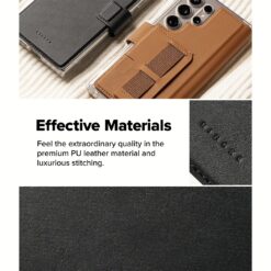 Ringke รุ่น Folio Grip Wallet Magnetic - เคส Galaxy S25 Ultra / S24 Ultra / S23 Ultra - สี Black