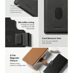 Ringke รุ่น Folio Grip Wallet Magnetic - เคส Galaxy S25 Ultra / S24 Ultra / S23 Ultra - สี Black