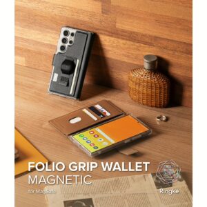 Ringke รุ่น Folio Grip Wallet Magnetic - เคส Galaxy S25 Ultra / S24 Ultra / S23 Ultra - สี Black