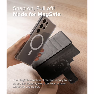 Ringke รุ่น Folio Grip Wallet Magnetic - เคส Galaxy S25 Ultra / S24 Ultra / S23 Ultra - สี Black