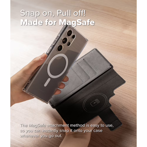 Ringke รุ่น Folio Grip Wallet Magnetic - เคส Galaxy S25 Ultra / S24 Ultra / S23 Ultra - สี Black