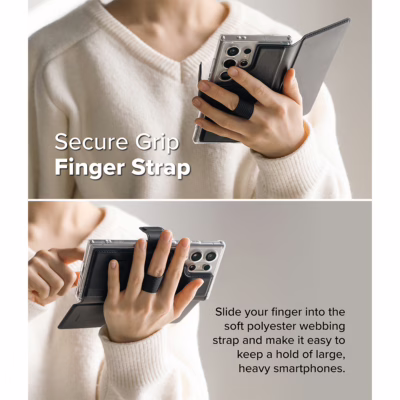 Ringke รุ่น Folio Grip Wallet Magnetic - เคส Galaxy S25 Ultra / S24 Ultra / S23 Ultra - สี Black