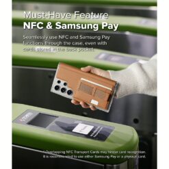 Ringke รุ่น Folio Grip Wallet Magnetic - เคส Galaxy S25 Ultra / S24 Ultra / S23 Ultra - สี Brown