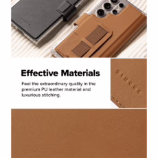 Ringke รุ่น Folio Grip Wallet Magnetic - เคส Galaxy S25 Ultra / S24 Ultra / S23 Ultra - สี Brown