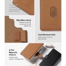 Ringke รุ่น Folio Grip Wallet Magnetic - เคส Galaxy S25 Ultra / S24 Ultra / S23 Ultra - สี Brown