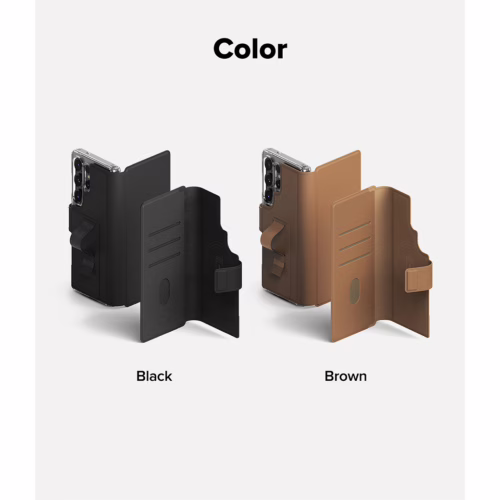 Ringke รุ่น Folio Grip Wallet Magnetic - เคส Galaxy S25 Ultra / S24 Ultra / S23 Ultra - สี Brown