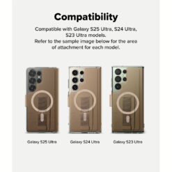 Ringke รุ่น Folio Grip Wallet Magnetic - เคส Galaxy S25 Ultra / S24 Ultra / S23 Ultra - สี Brown