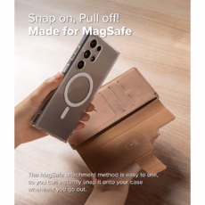 Ringke รุ่น Folio Grip Wallet Magnetic - เคส Galaxy S25 Ultra / S24 Ultra / S23 Ultra - สี Brown